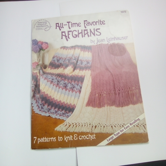 All Time Favorite Afghans:7 Patterns to Knit & Crochet Knitting Crocheting - Picture 1 of 2